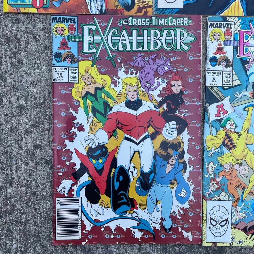 Excalibur Marvel‎ Comics Lot Of 5 Vintage Collectors Books